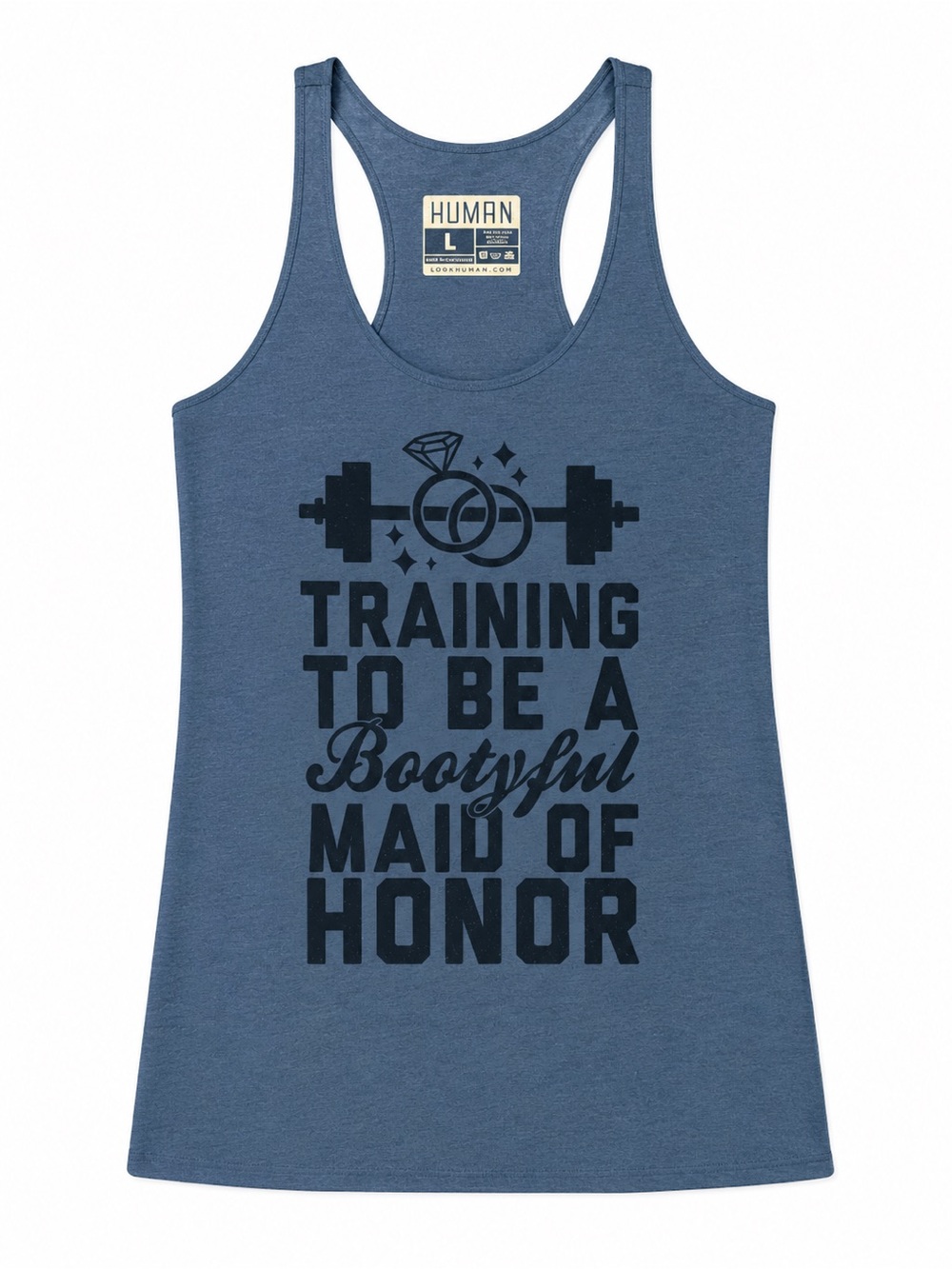 Look Human Training To Be A Bootyful Maid Of Honor Graphic Tank Top Large
